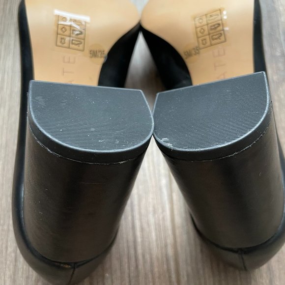 1.State Black Leather Block Heel Pumps | 5 - Picture 10 of 11